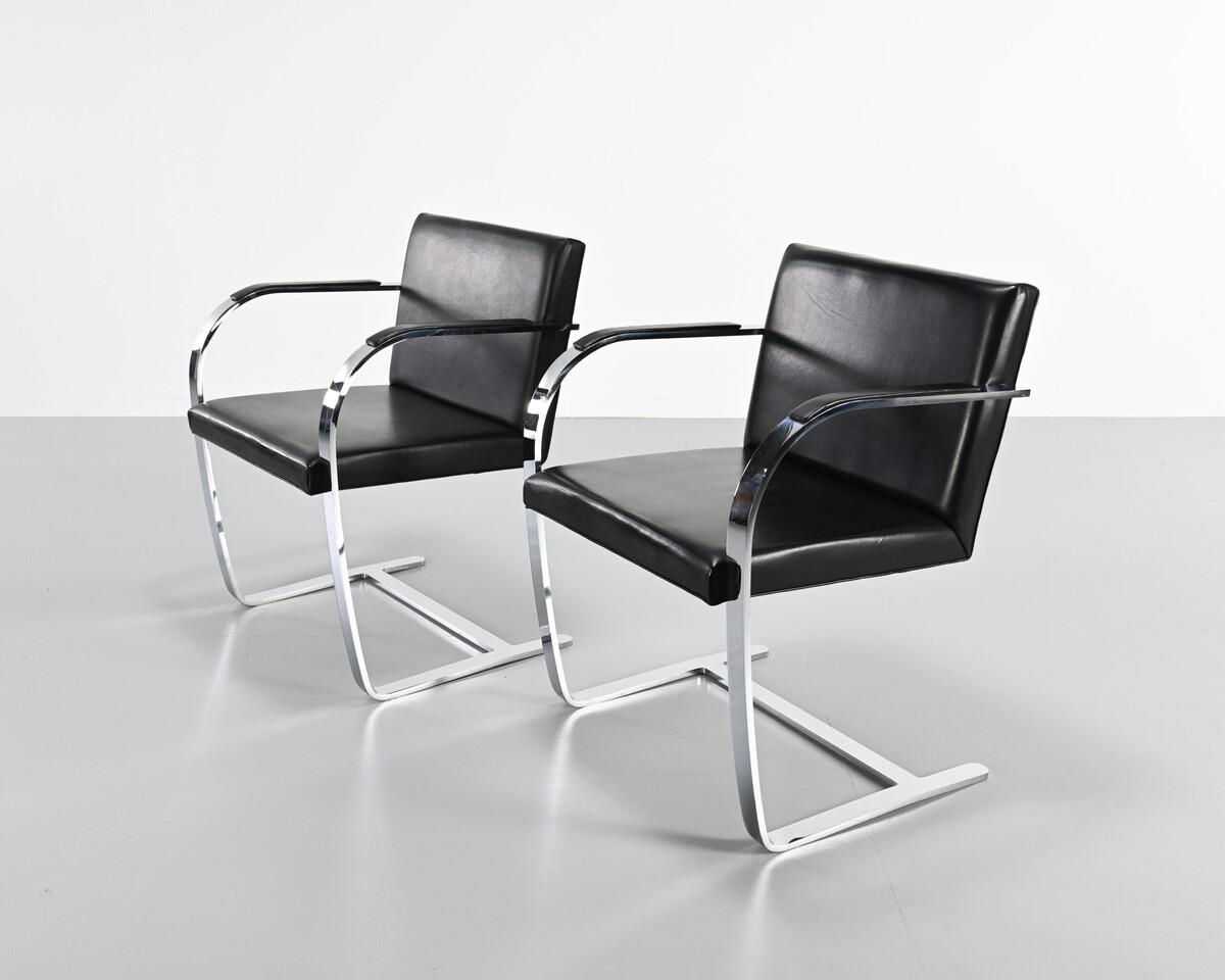 Pair of armchairs BRNO,by Mies Van Der Rohe, 1960's