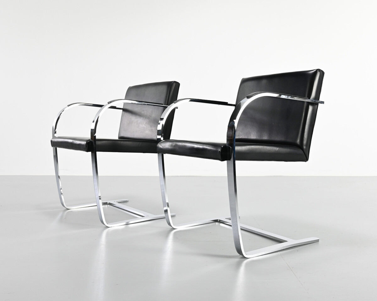 Pair of armchairs BRNO,by Mies Van Der Rohe, 1960's