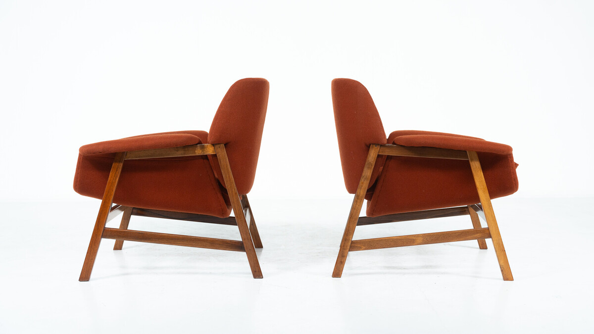 Pair of Armchairs Mod. 849 by Gianfranco Frattini for Cassina, 1950s