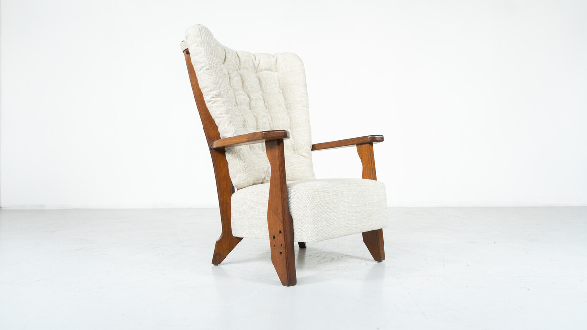 Pair of Armchairs Monsieur/ Madame by Guillerme and Chambron for Votre Maison, 1950s
