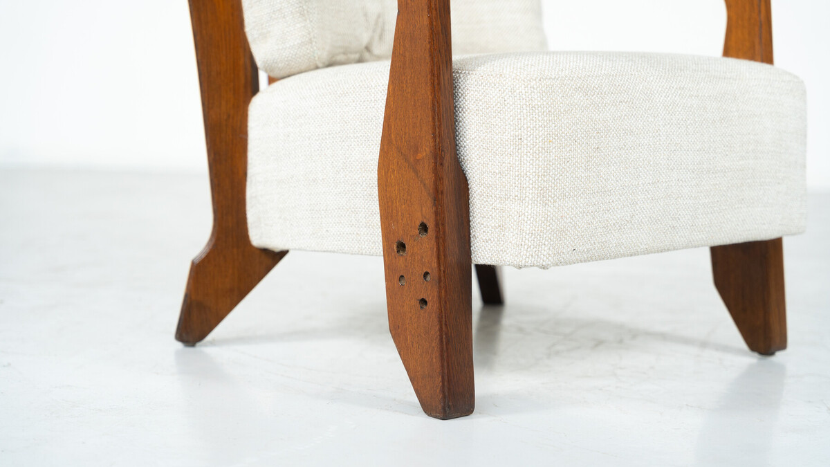 Pair of Armchairs Monsieur/ Madame by Guillerme and Chambron for Votre Maison, 1950s