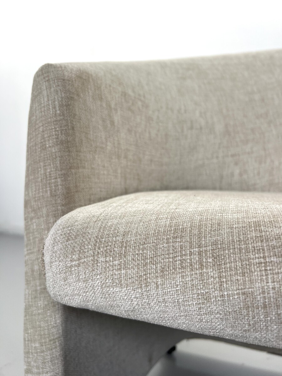 Pair of Armchairs on Casters for Saporiti Italia, new Upholstery, 1970s, 2 Pairs available