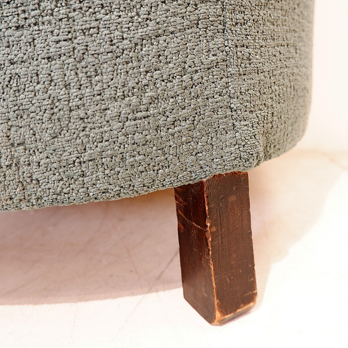 Pair of Art Deco club chairs – newly upholstered in green textured velvet