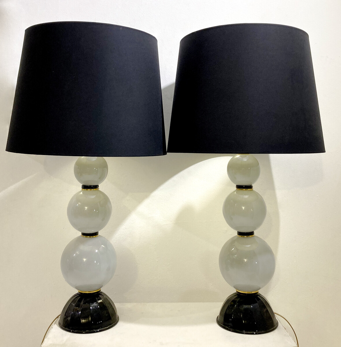 Pair of art deco style lamps