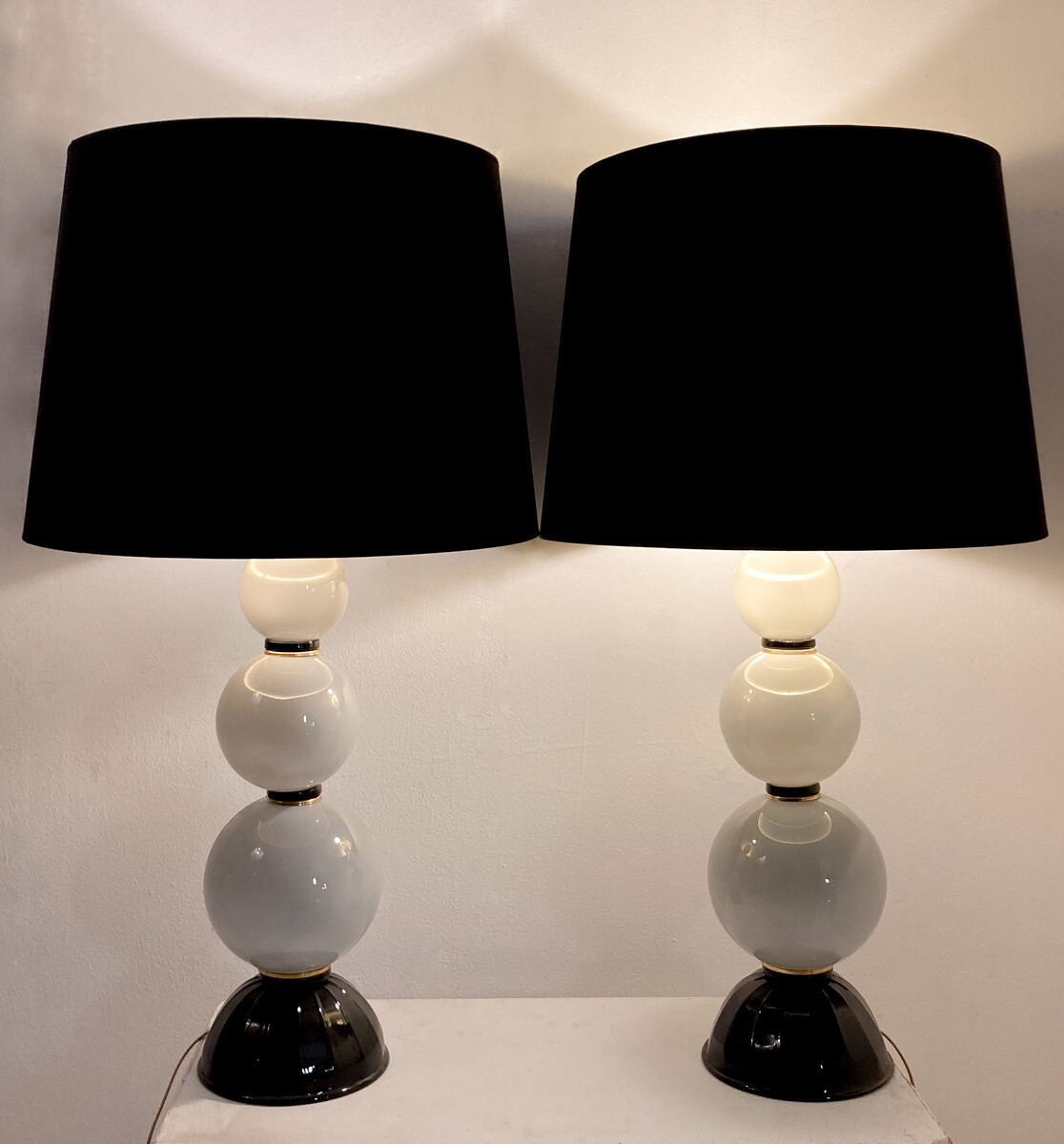 Pair of art deco style lamps