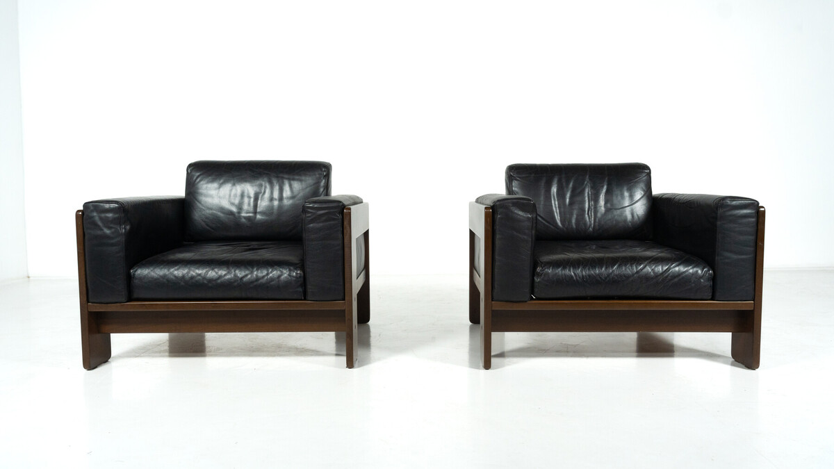 Pair of Bastiano Armchairs by Tobia Scarpa for Knoll, Italy, 1962