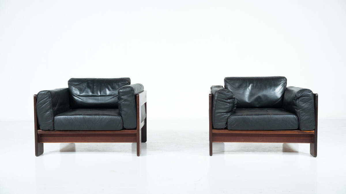 Pair of Bastiano Armchairs by Tobia Scarpa for Knoll, Italy, 1962