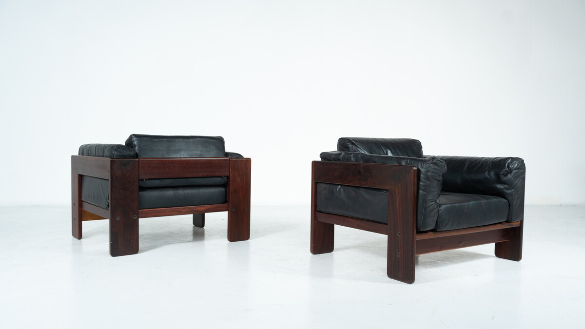 Pair of Bastiano Armchairs by Tobia Scarpa for Knoll, Italy, 1962