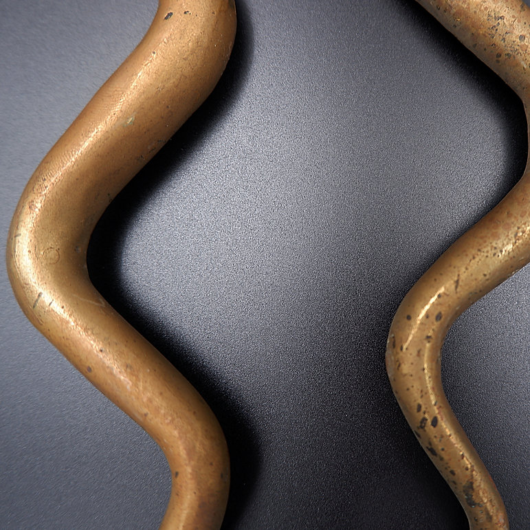 Pair of Bronze Cobra Snake Sconces - 1960s