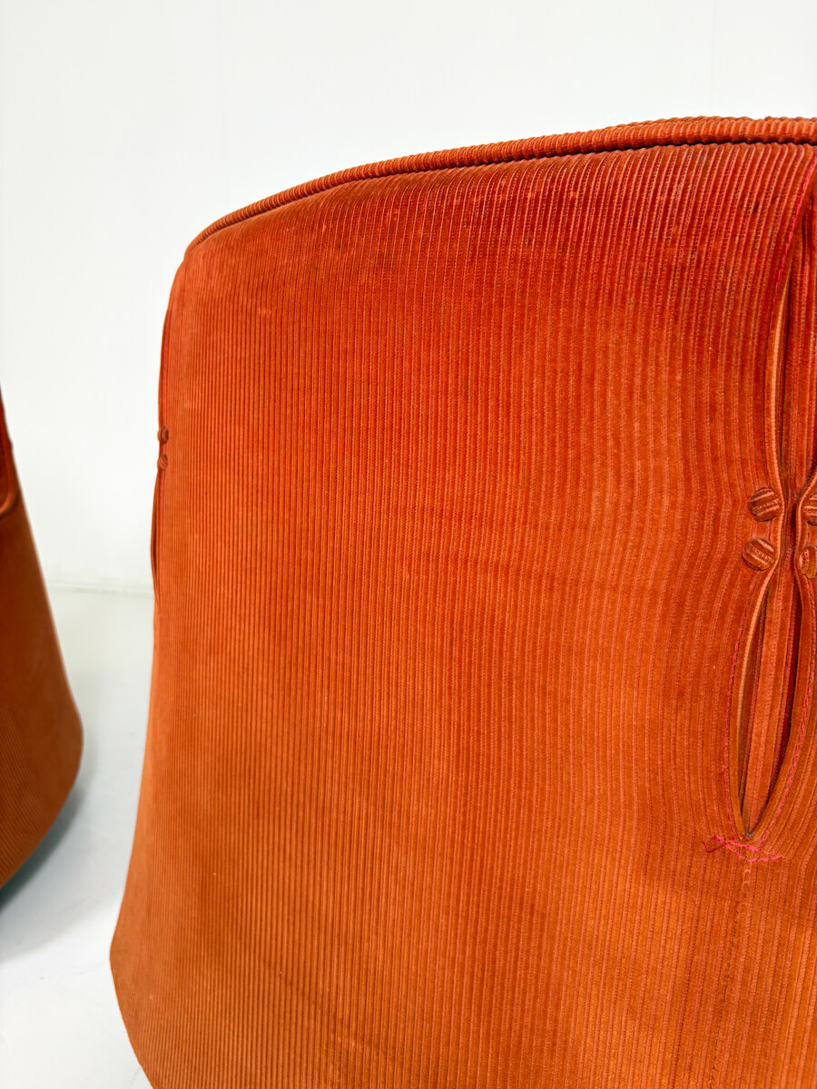 Pair of Ciprea Armchairs by Afra and Tobia Scarpa for Cassina- Original upholstery