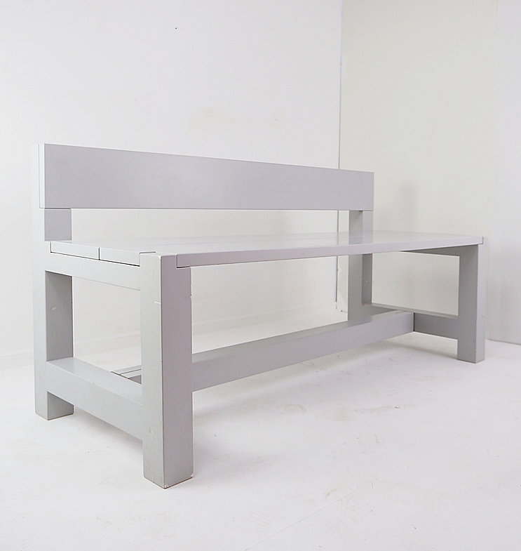 Pair of gray benches by Claire Bataille & Paul Ibens - Belgium