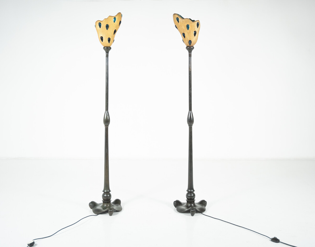 Pair of Lacrima Floor Lamps by André Dubreuil, France, 1991