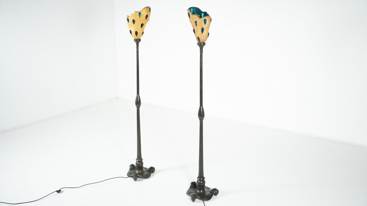 Pair of Lacrima Floor Lamps by André Dubreuil, France, 1991