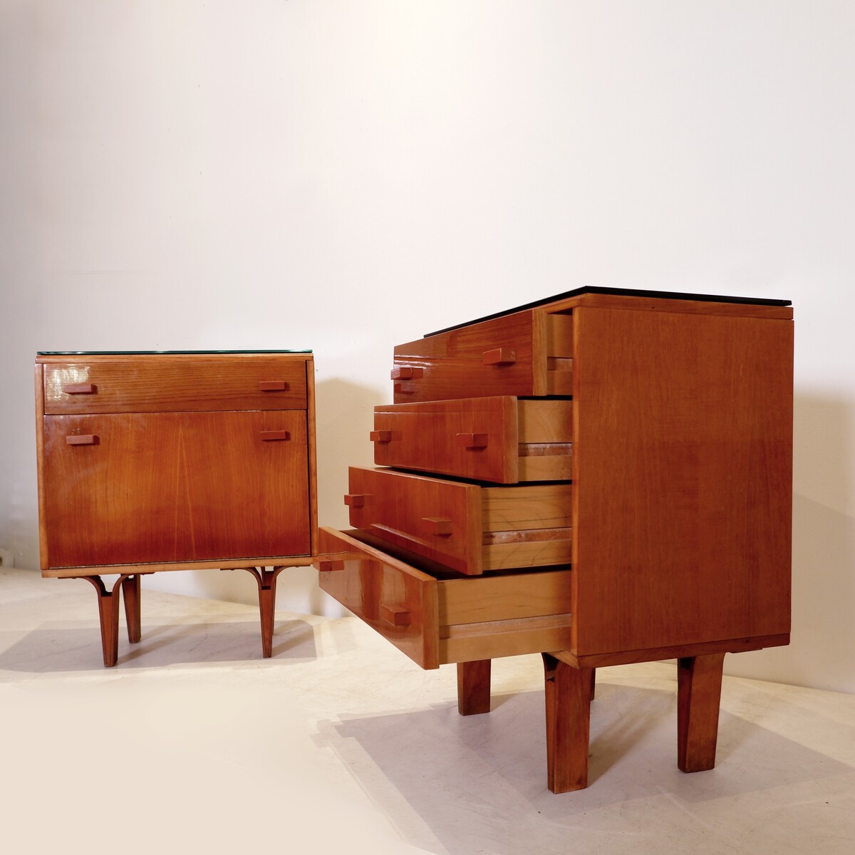Pair of mid-century bedside tables by Novy Domov 1970