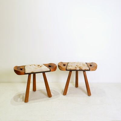Pair of milking stools - 1960s