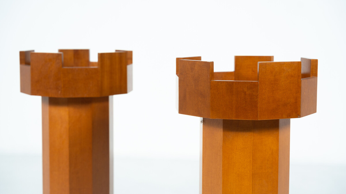 Pair of Planters in the shape of Chess Pieces, Italy, 1970s