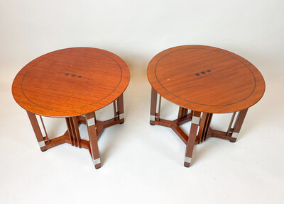 Pair of Round Side Tables, Decoforma series by Schuitema, 1980s