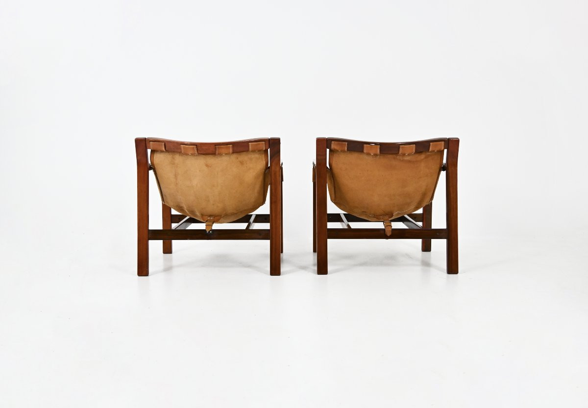 Pair of Safari armchairs by Carlo Hauner for Forma, 1970s