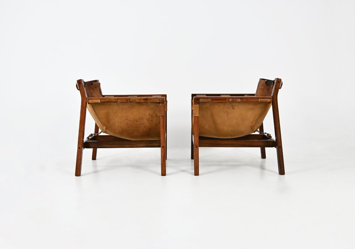 Pair of Safari armchairs by Carlo Hauner for Forma, 1970s