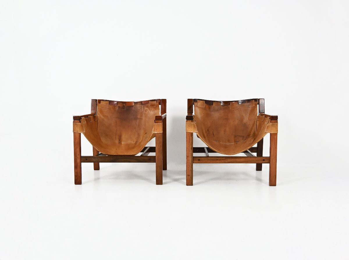 Pair of Safari armchairs by Carlo Hauner for Forma, 1970s