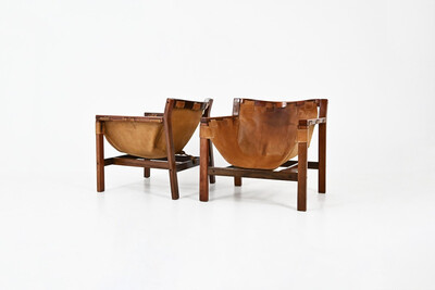 Pair of Safari armchairs by Carlo Hauner for Forma, 1970s