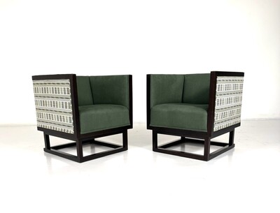 Pair of Vienna Secession Cabinet Chairs by Josef Hoffmann for Wittmann