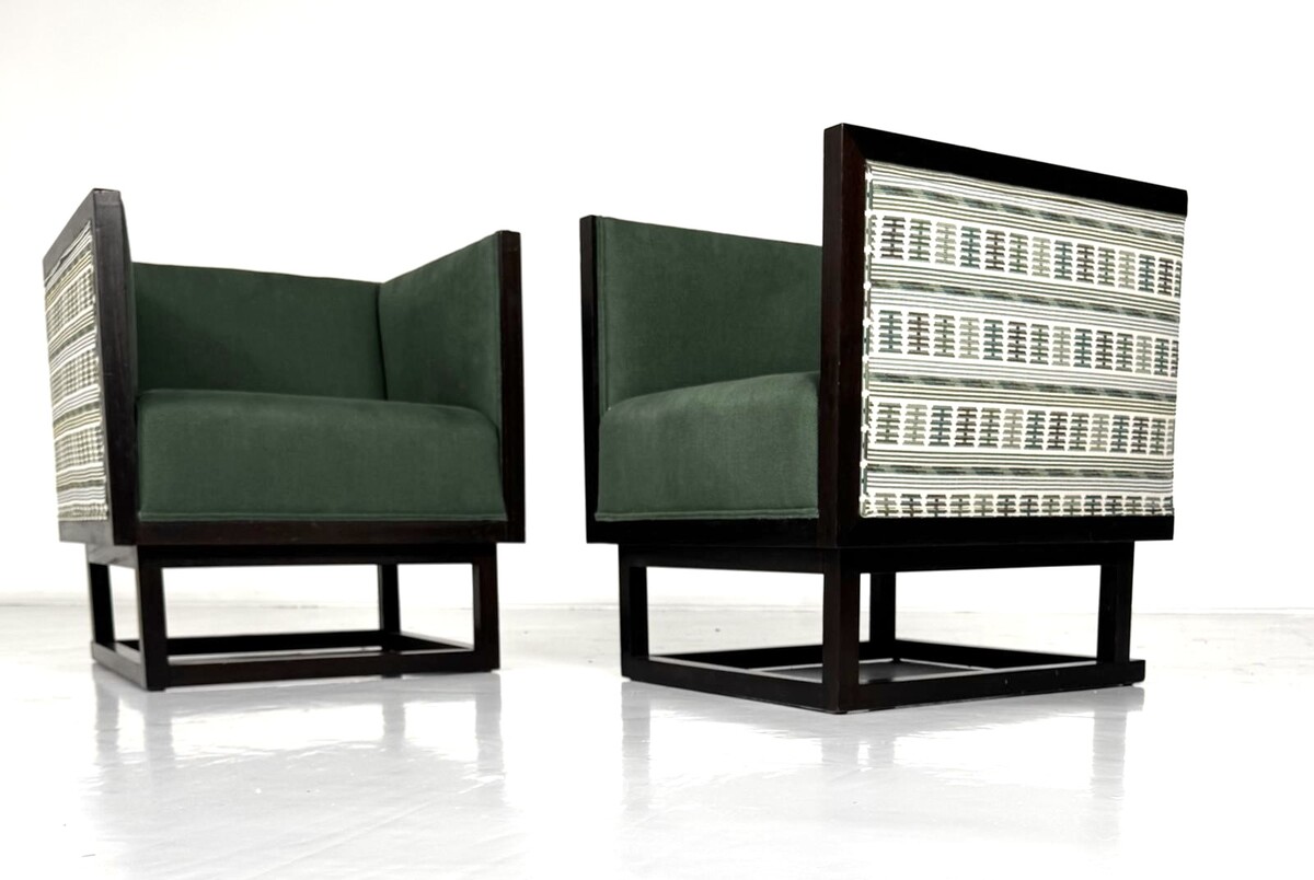 Pair of Vienna Secession Cabinet Chairs by Josef Hoffmann for Wittmann