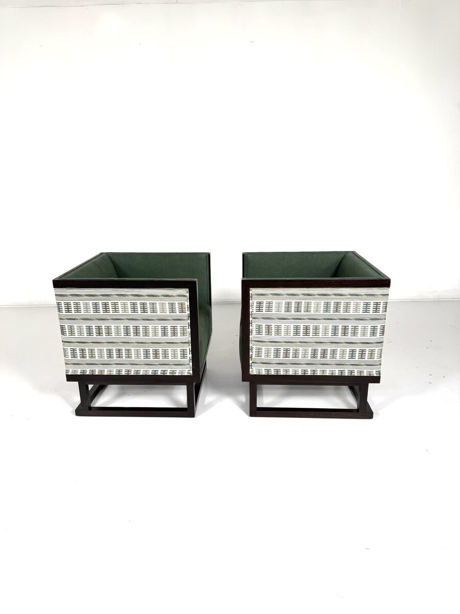Pair of Vienna Secession Cabinet Chairs by Josef Hoffmann for Wittmann