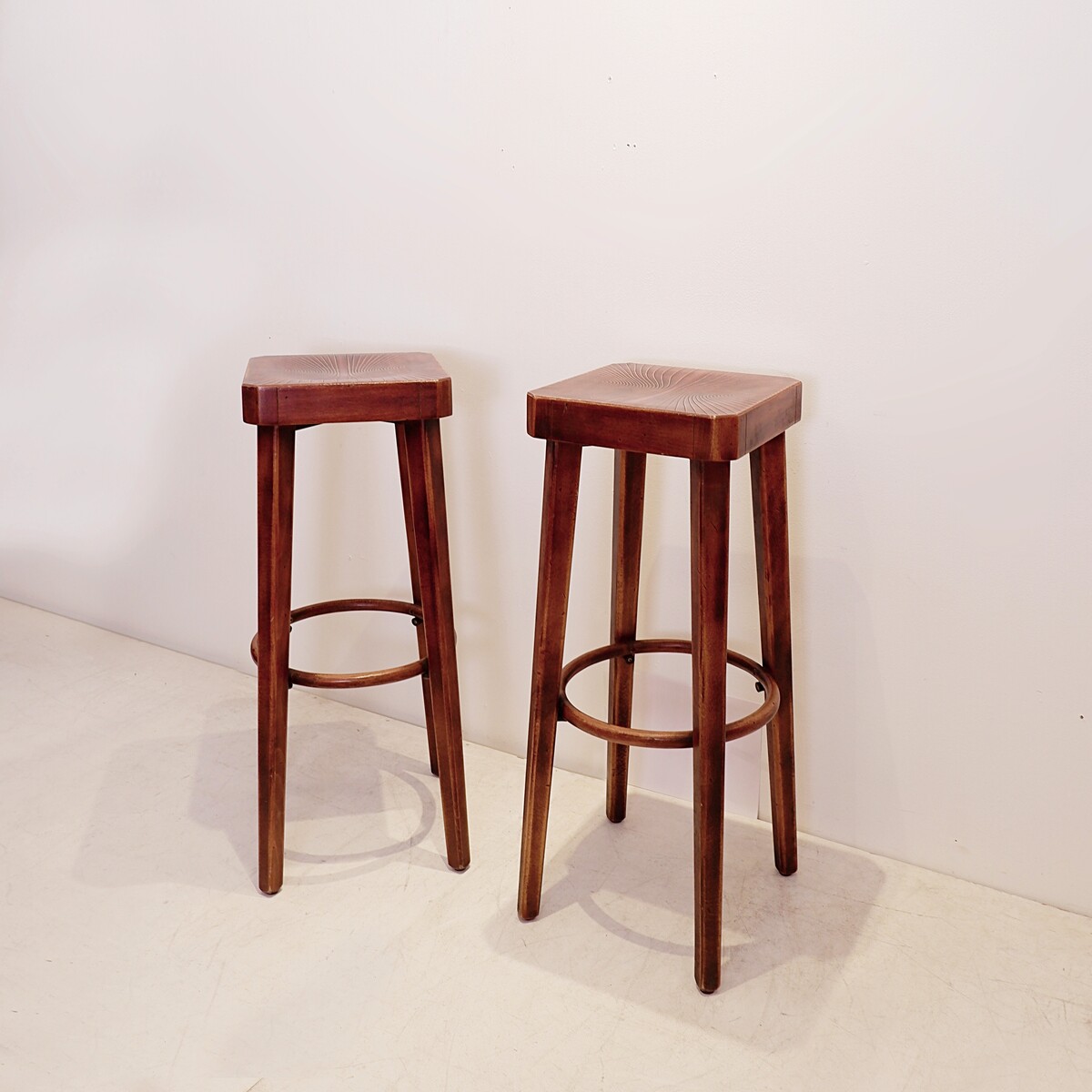 Pair of vintage Hutten bar stools, Holland
