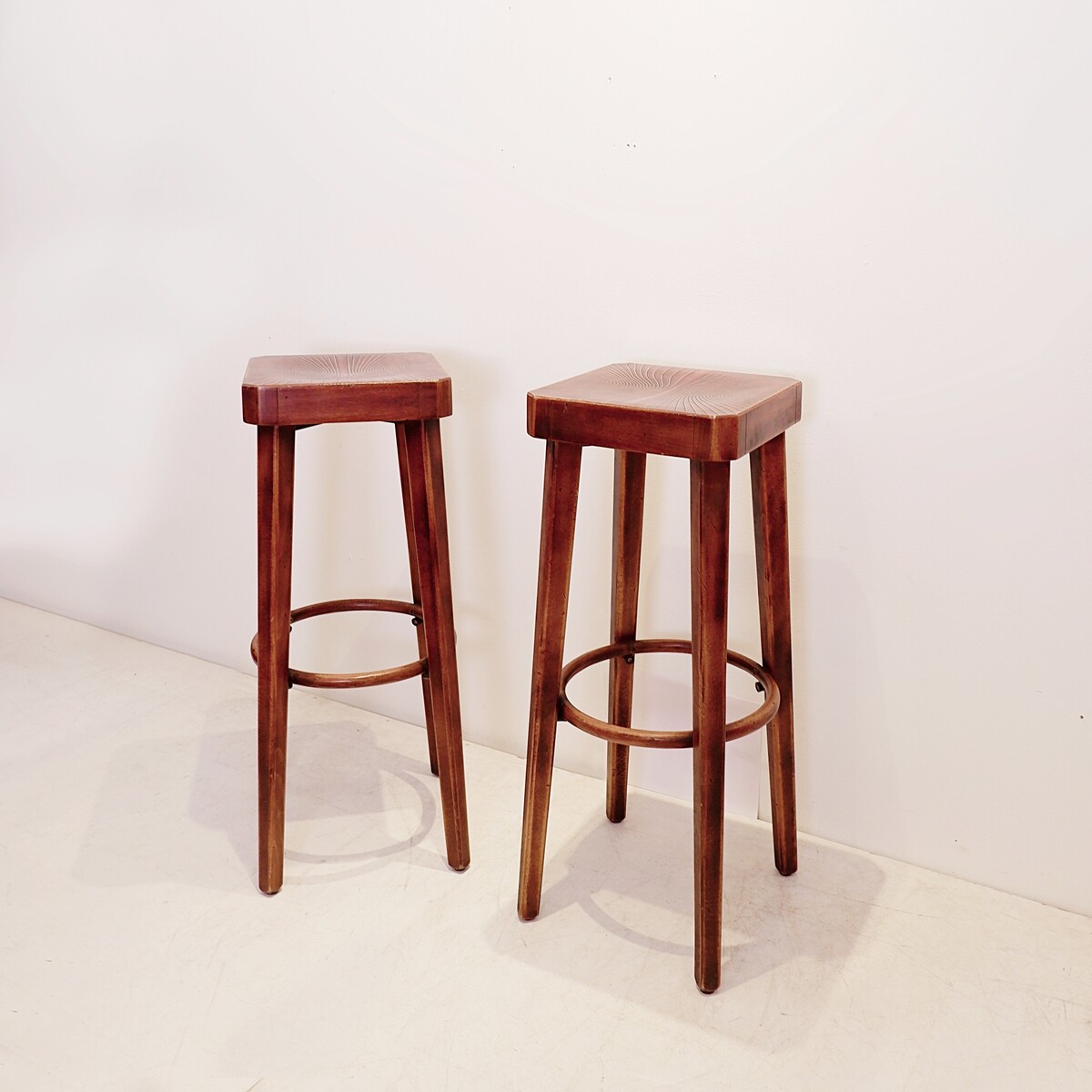 Pair of vintage Hutten bar stools, Holland