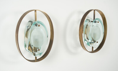 Pair of Wall Lights Mod N°2240 by Max Ingrand for Fontana Arte, 1960s