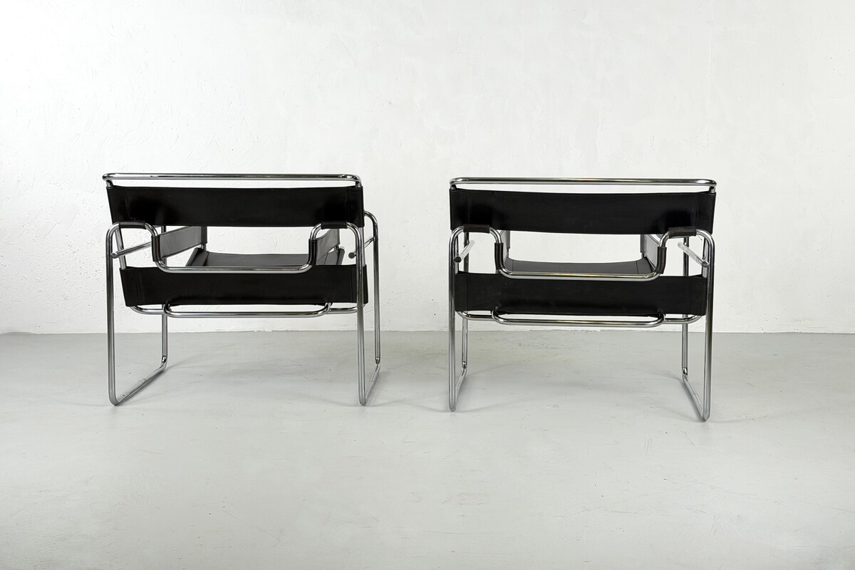 Pair of Wassily armchair by Marcel Breuer for Gavina - 1960s