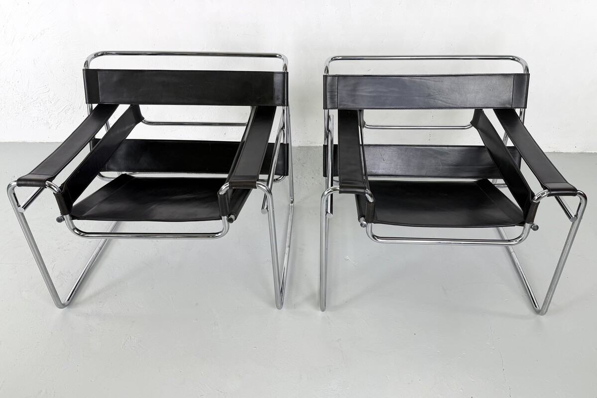 Pair of Wassily armchair by Marcel Breuer for Gavina - 1960s
