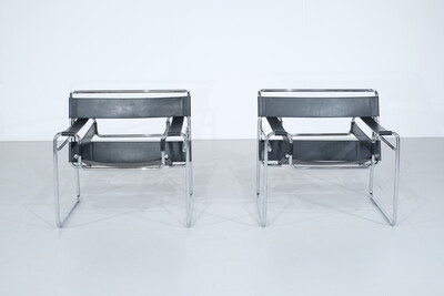 Pair of Wassily armchairs by Marcel Breuer for Knoll International - 1990s
