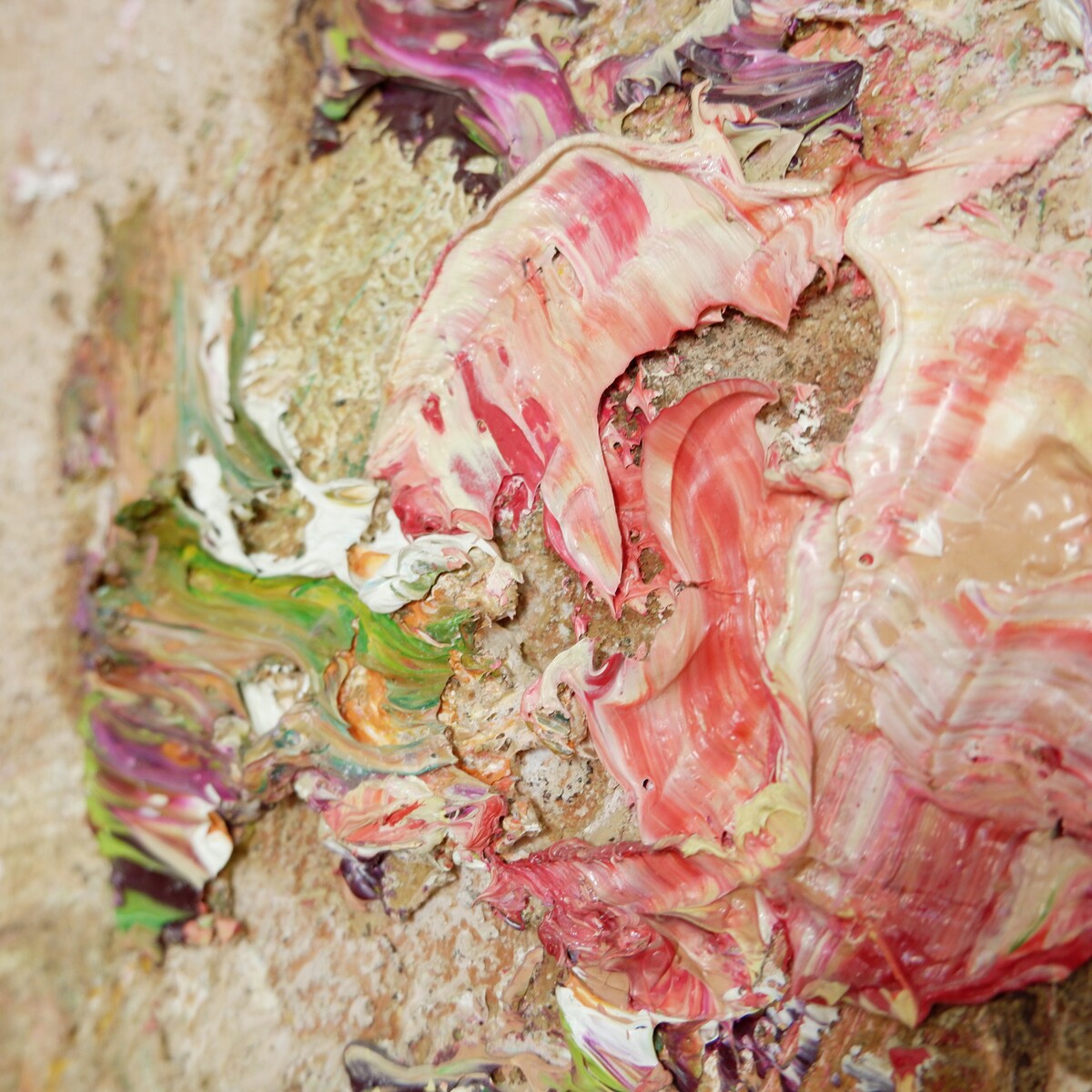 Pascal Courcelles (1956) 'La vitesse du monde' - mixed media - Signed, dated and titled on the back of the canvas.