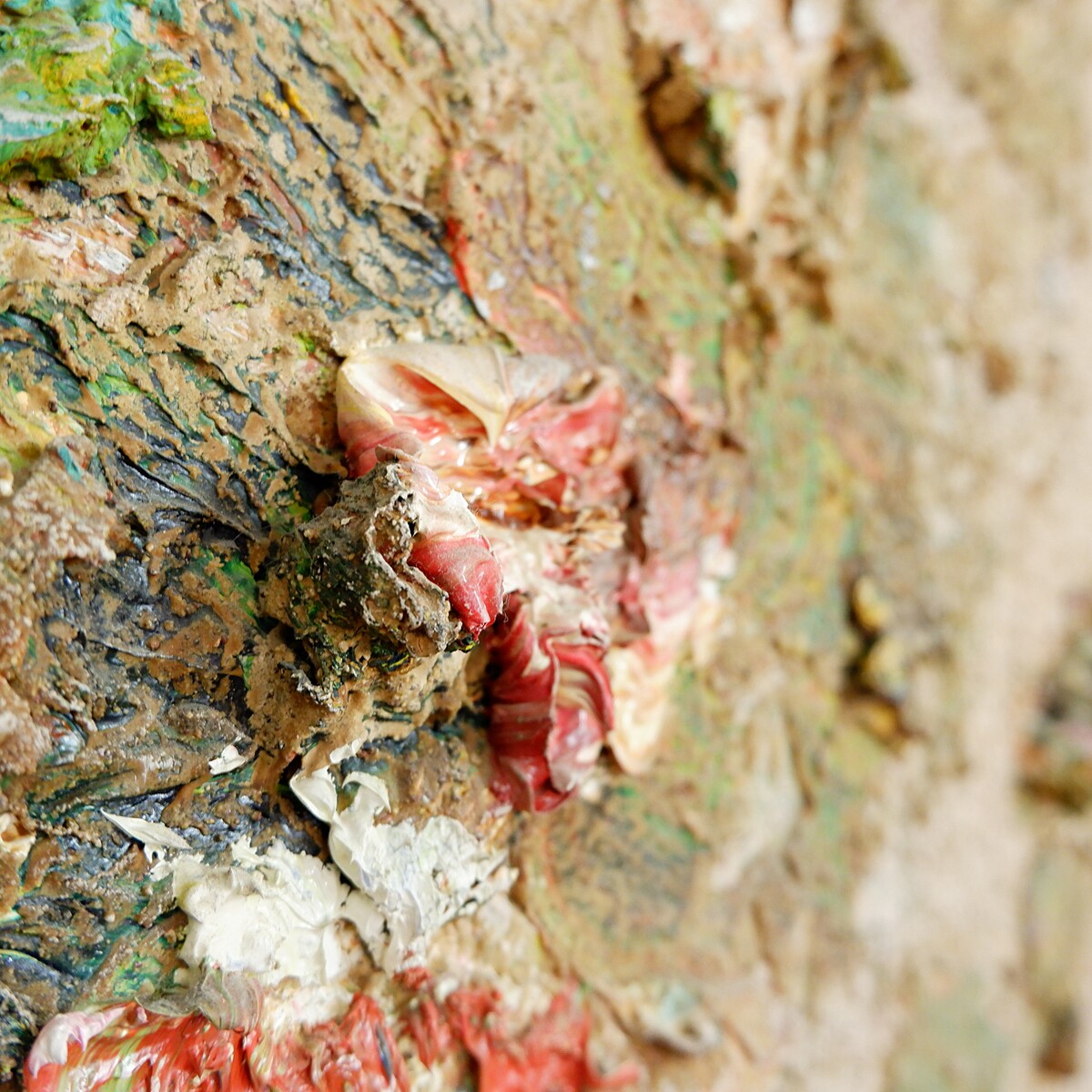 Pascal Courcelles (1956) 'La vitesse du monde' - mixed media - Signed, dated and titled on the back of the canvas.