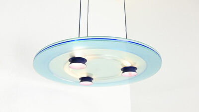 Perry King & Santiago Miranda, Pendant model Aurora 1040 for Arteluce. Italy, C.1980