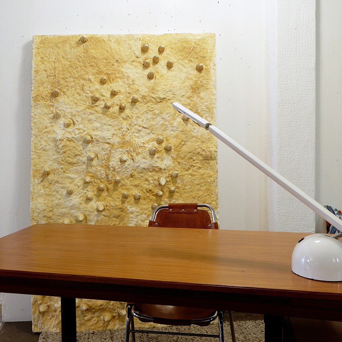 Plaster wall sculpture