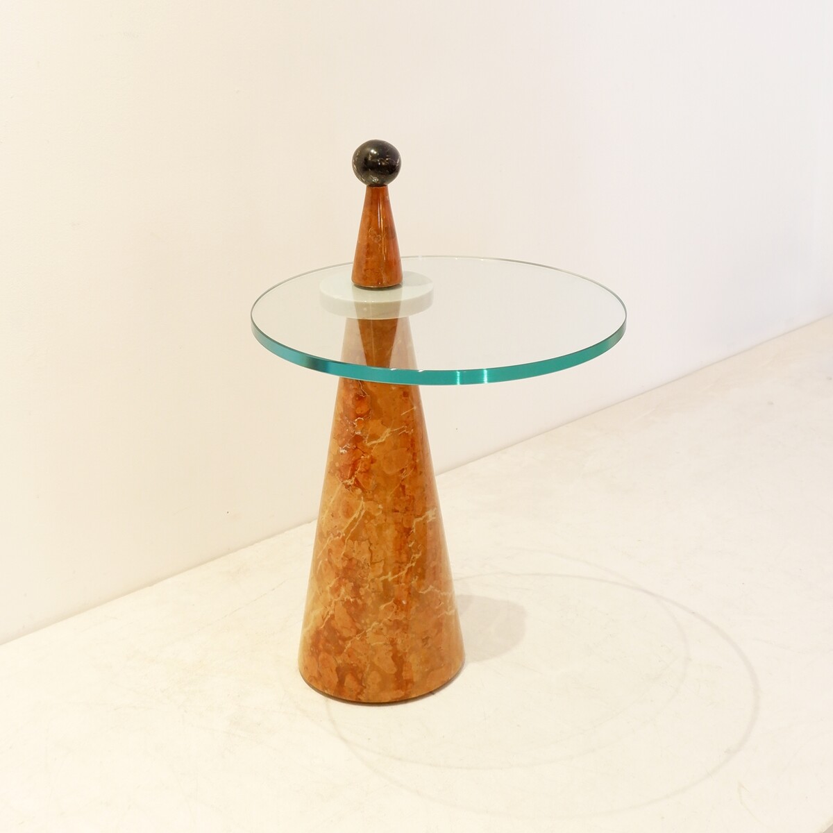 Post Modern Marble & Glass Table 1980s - Ettore Sottsass style