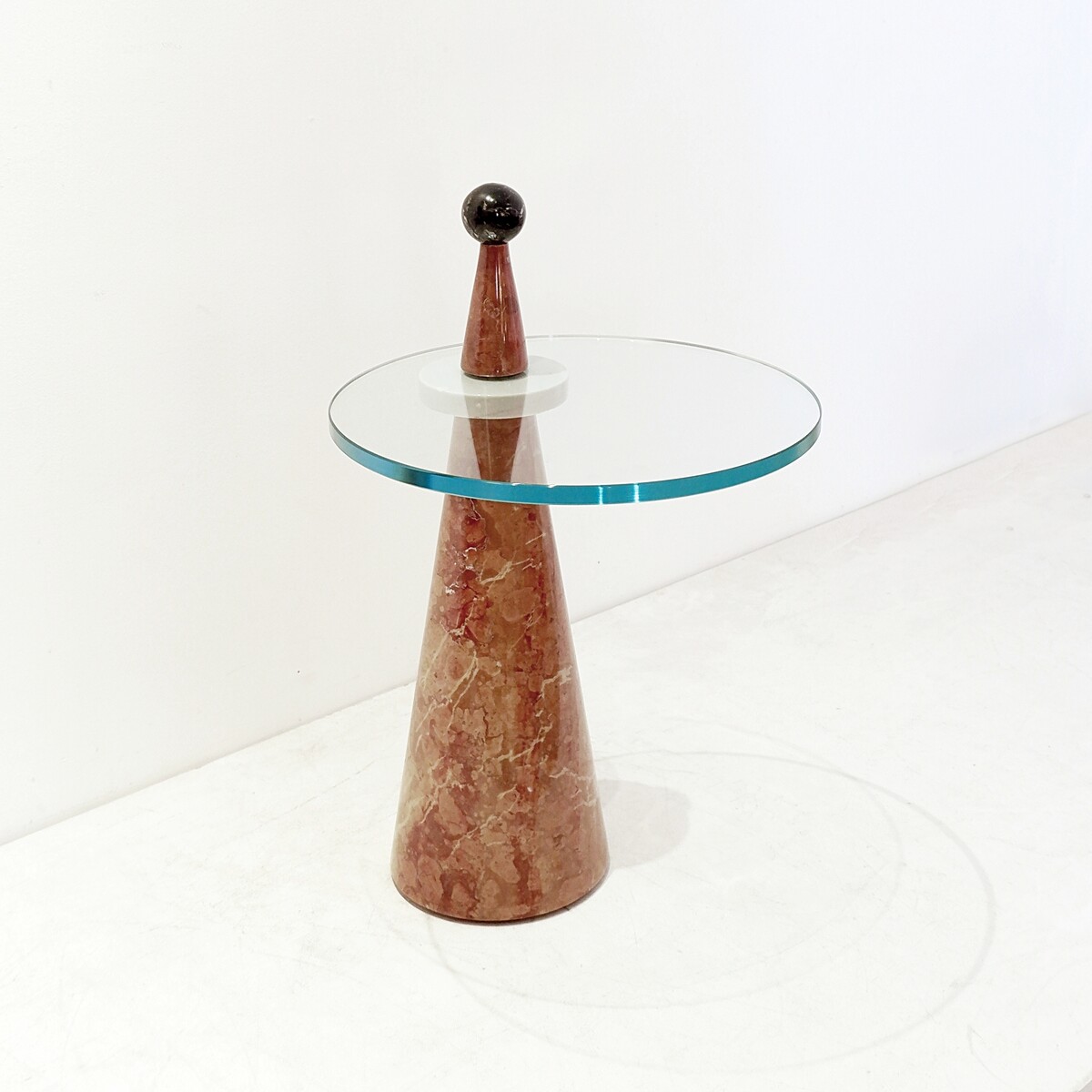 Post Modern Marble & Glass Table 1980s - Ettore Sottsass style