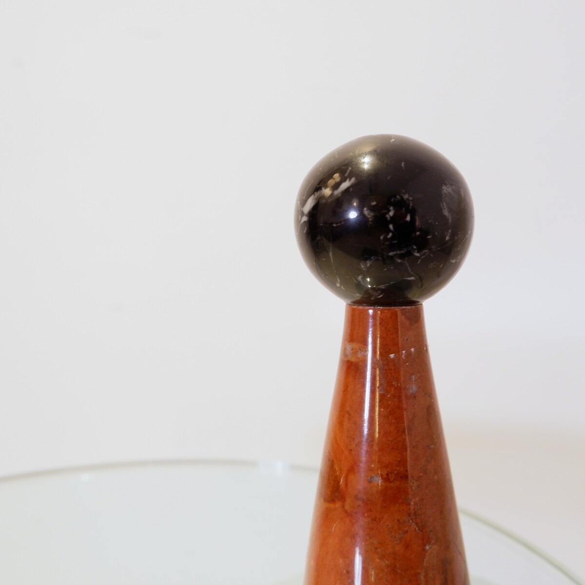 Post Modern Marble & Glass Table 1980s - Ettore Sottsass style