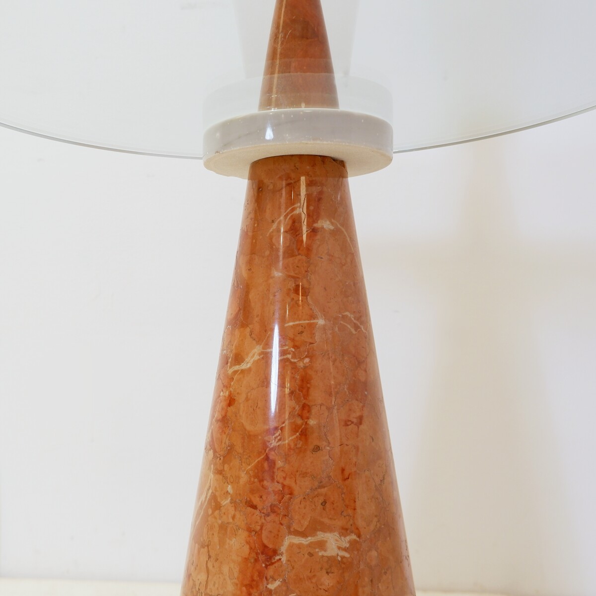 Post Modern Marble & Glass Table 1980s - Ettore Sottsass style