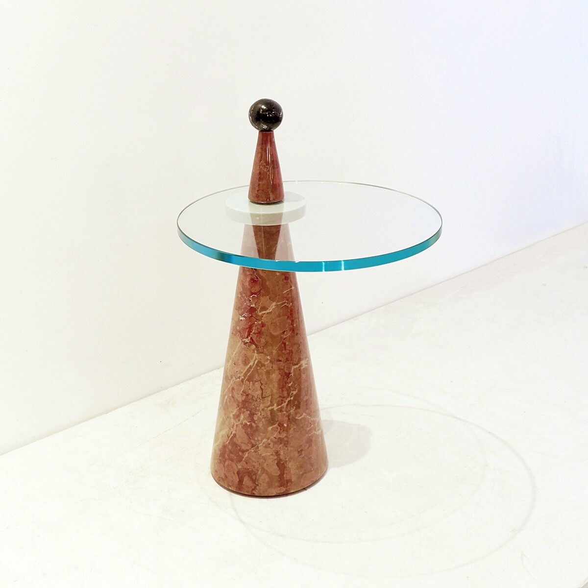 Post Modern Marble & Glass Table 1980s - Ettore Sottsass style