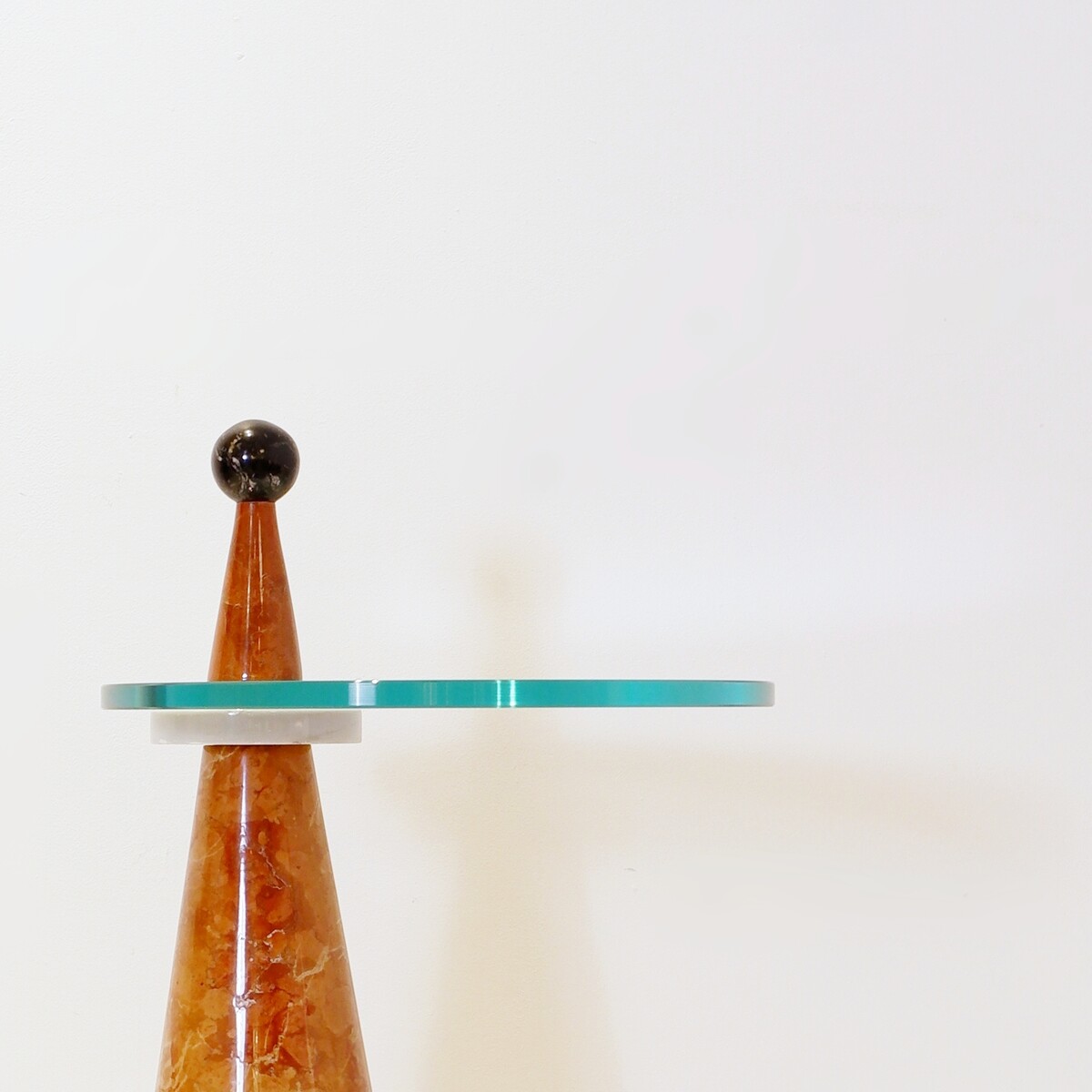 Post Modern Marble & Glass Table 1980s - Ettore Sottsass style