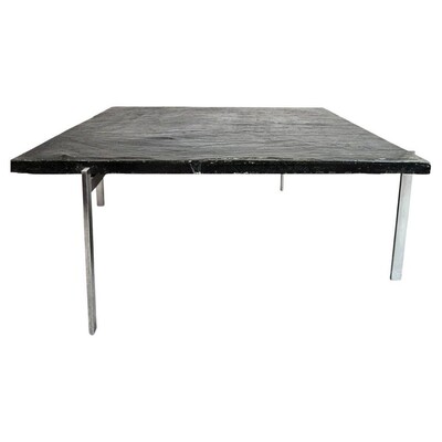Poul Kjaerholm PK61 Coffee Table black slate top