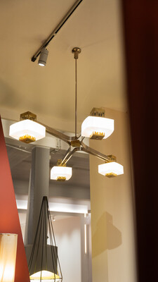 Rare Ceiling Light Mod 12816 by Elio Monesi for Arredoluce, 1960s