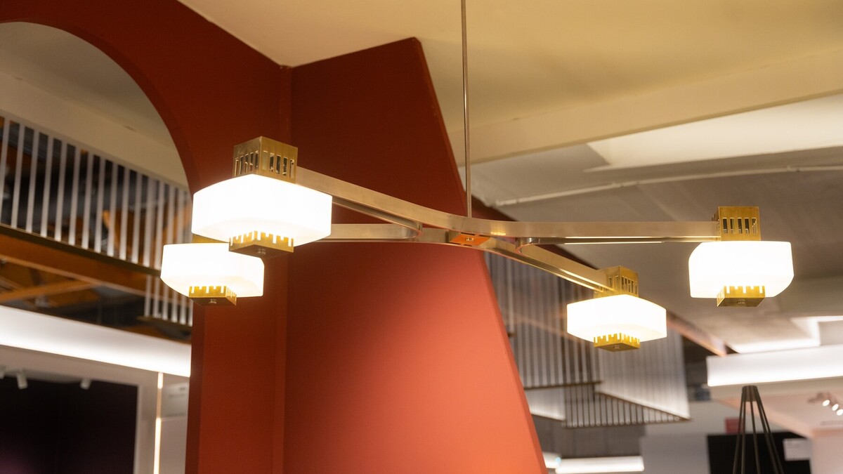 Rare Ceiling Light Mod 12816 by Elio Monesi for Arredoluce, 1960s