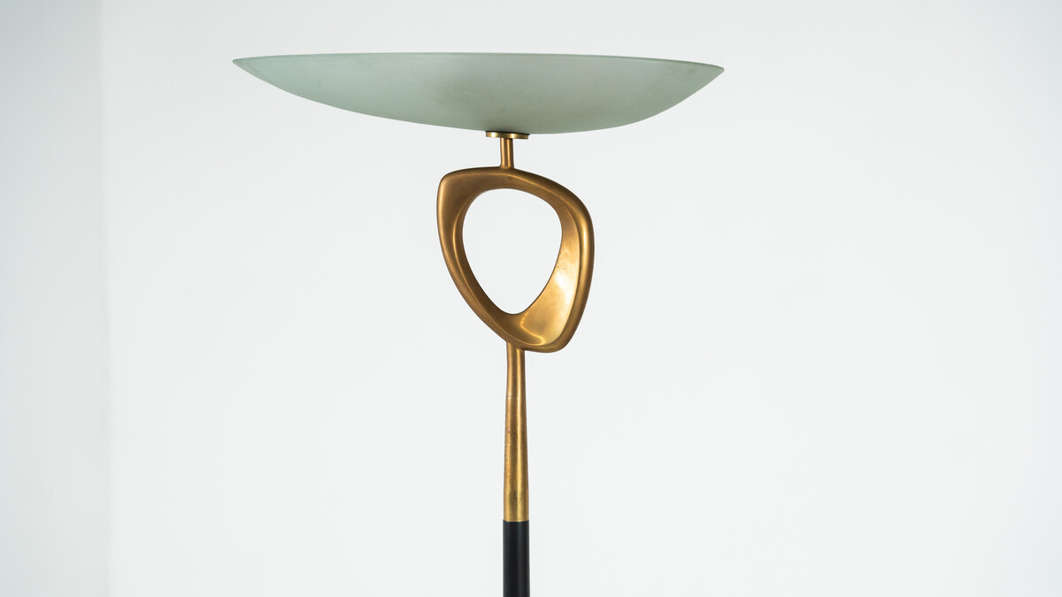 Rare Floor Lamp by Max Ingrand for Fontana Arte, 1950s
