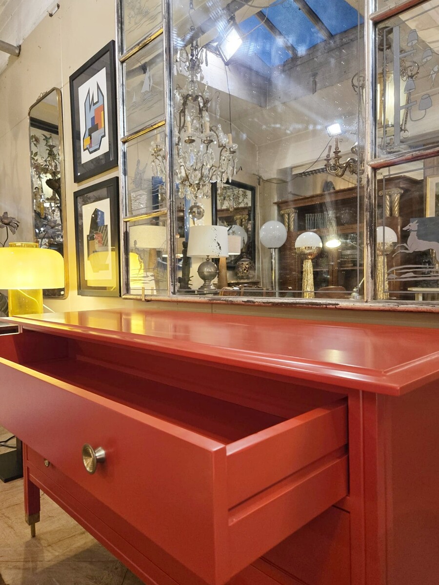 Red Chest of Drawers by Carlo de Carli, 1960s