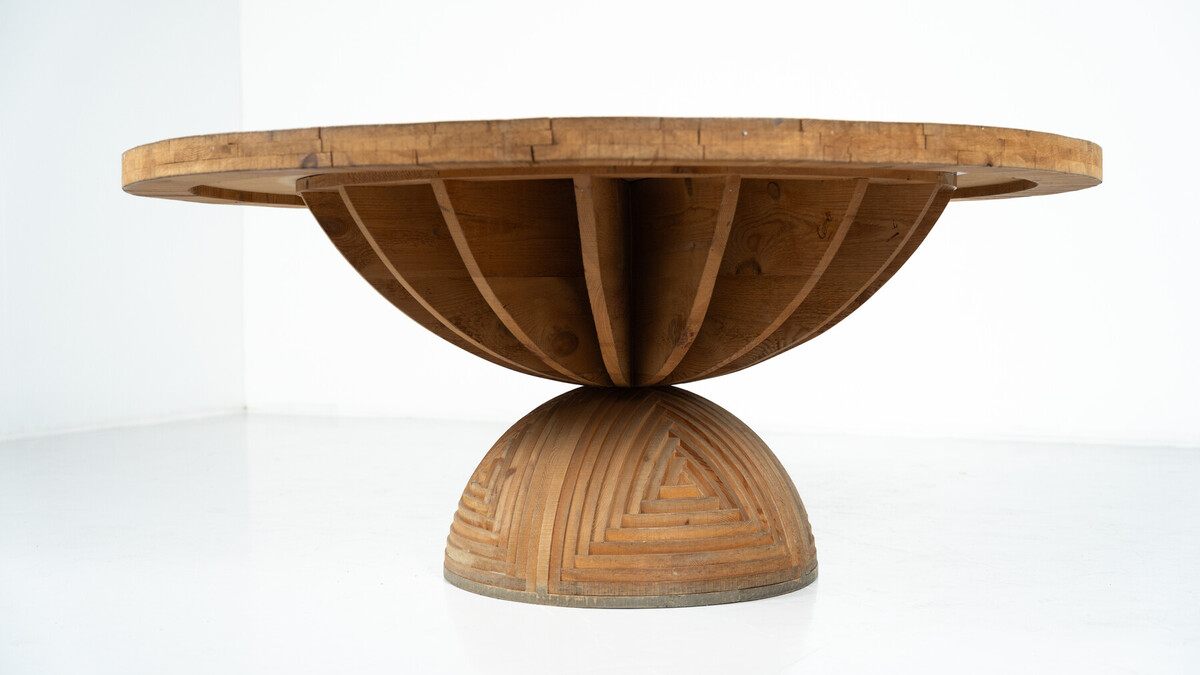 Rosa dei Venti Table by Mario Ceroli, Mobili Nella Valle, Poltrona, 1970s